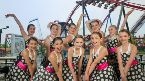dance group at six flags